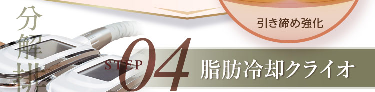 引き締め強化 STEP 04 脂肪冷却クライオ
