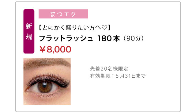 【とにかく盛りたい方へ♡】フラットラッシュ　180本